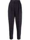 ISABEL MARANT CHECKED TAPERED TROUSERS