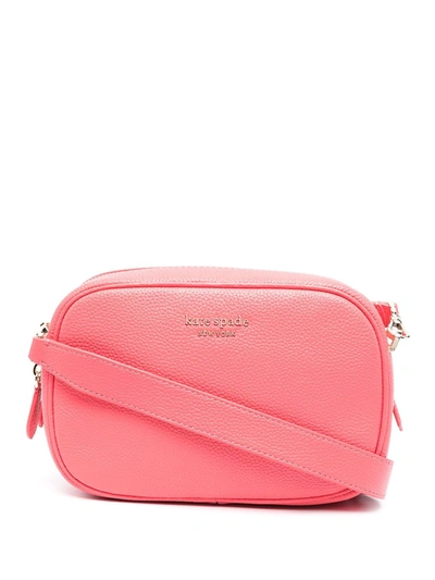 Kate Spade Zip-up Leather Crossbody Bag In Pink