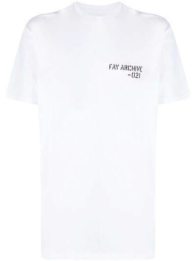 Fay Logo-print Short-sleeved T-shirt In White