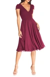 DRESS THE POPULATION COREY CHIFFON FIT & FLARE DRESS,194259069236