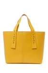 Frame Les Second Leather Medium Tote Bag In Sunflower