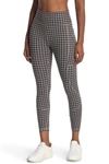 X By Gottex Core High Waist Side Pocket Leggings In Olive Houndstooth
