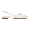 SOPHIA WEBSTER WHITE BUTTERFLY SLINGBACK FLATS