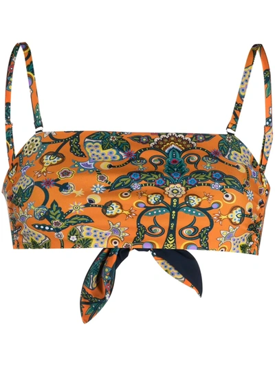 La Doublej Three-way Bandeau Bikini Top In Tfl0004