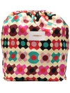 La Doublej Sack Groovy Dot-print Silk-twill Drawstring Bag In Yellow