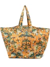 La Doublej Paisley Reversible Tote In Orange ,blue