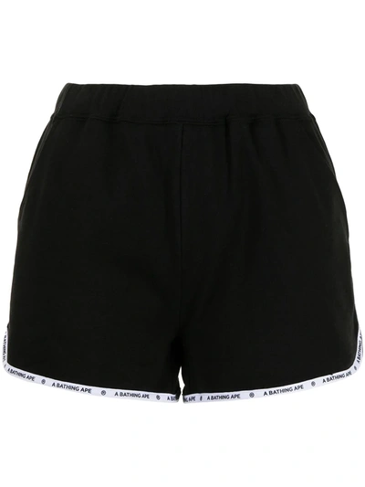 A Bathing Ape Cotton Track Shorts In Black