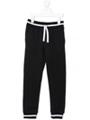 DOLCE & GABBANA LOGO-PATCH TRACK PANTS