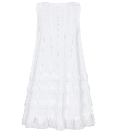 Alaïa Fringed Minidress In White