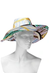 EMILIO PUCCI GROSGRAIN-TRIMMED PRINTED TWILL SUNHAT,3074457345624946139