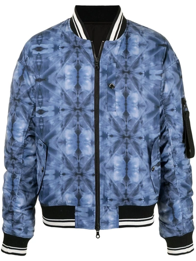 Mostly Heard Rarely Seen Kaleidoscope Bomber Jacket In Blue