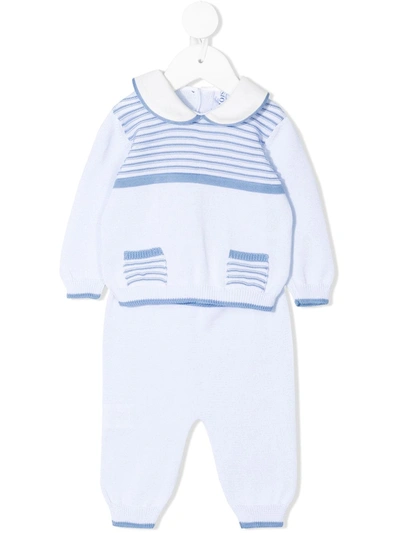 Siola Babies' Knitted Tracksuit In 蓝色