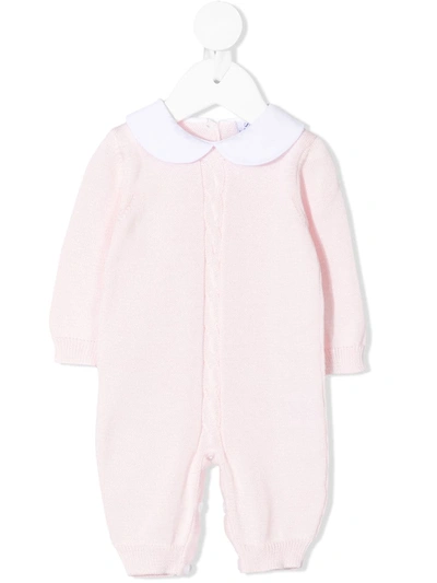 Siola Babies' Knitted Cotton Pyjamas In Pink