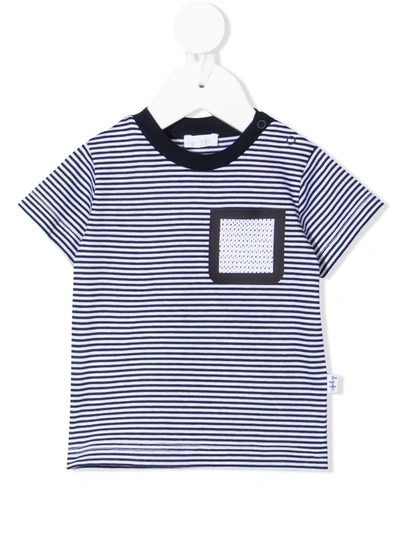 Il Gufo Babies' Stripe Print T-shirt In 蓝色