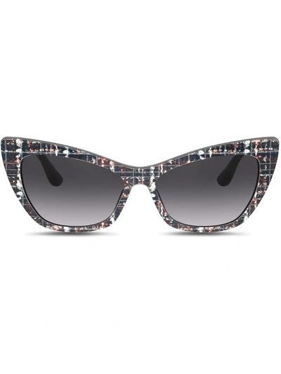 Dolce & Gabbana Family Cat-eye Frame Sunglasses In Black