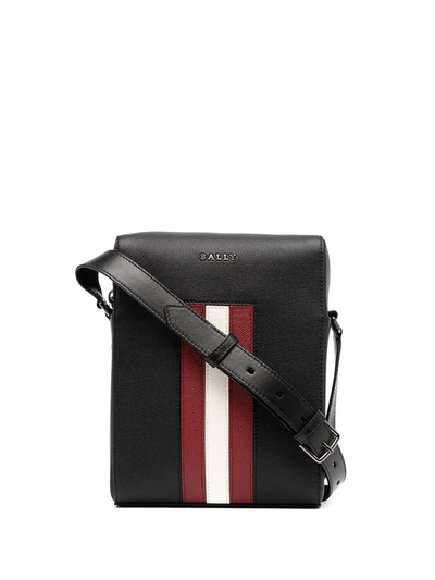 Bally Edoh Signature Three Stripe Shoulder Bag In Black