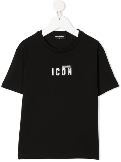 Dsquared2 D2kids Icon T-shirt In Black
