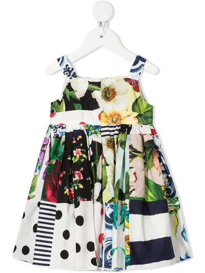 Dolce & Gabbana Babies' Patchwork Print A-line Dress Set In Multicolor
