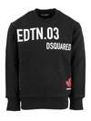 Dsquared2 Multi-logo Print Sweatshirt In Black