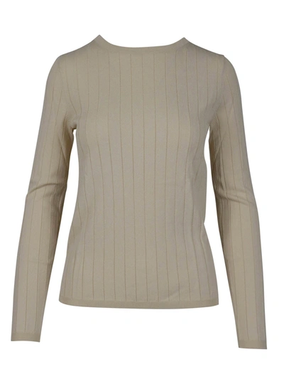 Max Mara Lotus Crew Neck In Cream Color