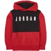 AIR JORDAN AIR JORDAN RED COLOUR BLOCK LOGO HOODIE,95A287-023