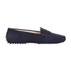 Tod's Gommini Suede Driver Penny Loafers In Bleu
