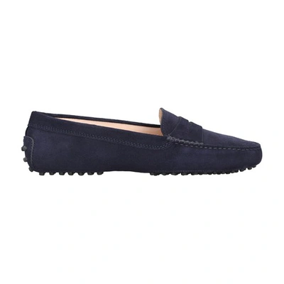Tod's Gommini Loafers In Bleu