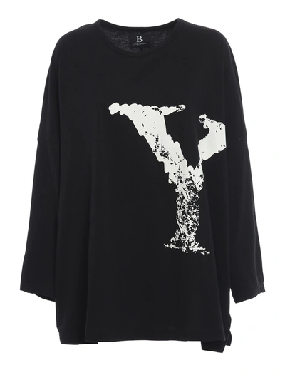 Yohji Yamamoto Oversized Long Sleeve T-shirt In Black