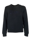 HERNO LETTERING EMBROIDERED SWEATSHIRT IN BLUE