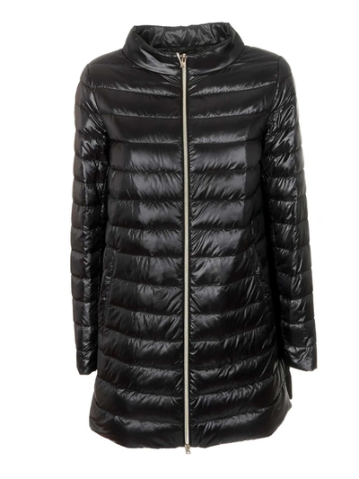 Herno A-shaped Down Jacket In Black