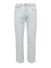 MAISON MARGIELA STAINED EFFECT STRAIGHT LEG JEANS IN WHITE