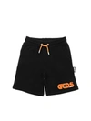 Gcds Teen Logo-print Track Shorts In Black