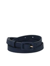 AGNONA TON-ON-TONE BUCKLE BELT IN BLUE