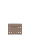 VALENTINO GARAVANI ROCKSTUD CARD HOLDER IN PINK