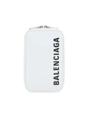 BALENCIAGA LEATHER PHONE CASE IN WHITE