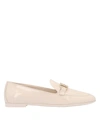 Ferragamo Trifoglio Patent Gancini Horsebit Loafers In White