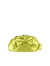 RED VALENTINO LAMINATED CLUTCH BAG IN YELLOW