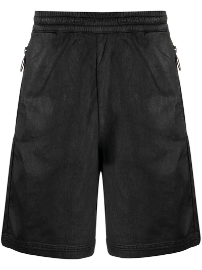 Diesel Coated Finish Shorts In Black