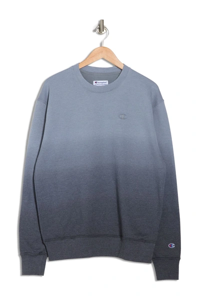 Champion Powerblend Ombre Crew Neck Pullover In Ombre Black