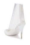 STELLA MCCARTNEY POINTED TOE CLEAR STILETTO BOOTIE,439115026559