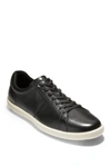 Cole Haan Leather Cap Toe Low-top Sneakers In Black