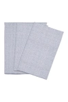 Nordstrom Rack Queen Herringbone 250 Thread Count Sheet Set In Blue Tempest Herringbone