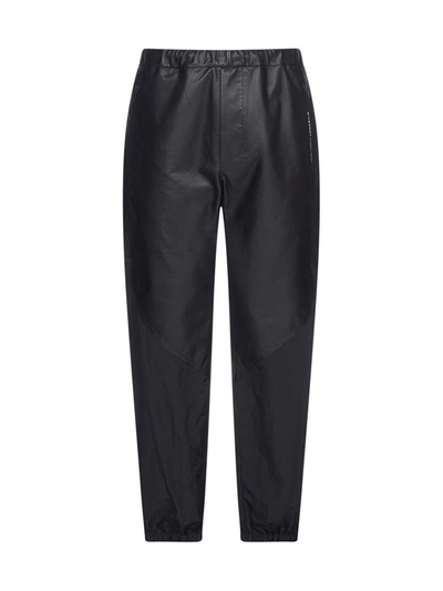 Givenchy Logo Detail Leather Pants In Black