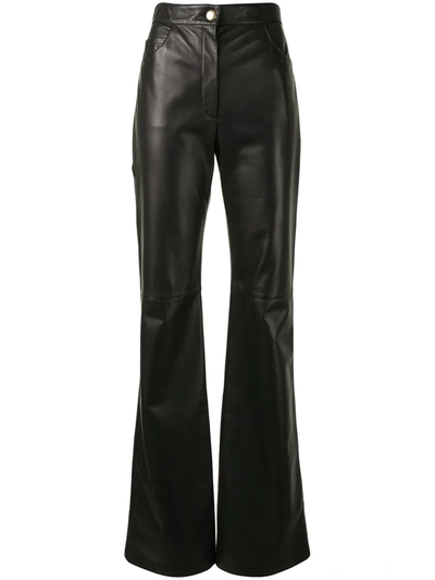 Proenza Schouler High-waisted Leather Trousers In Black