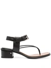 LAURENCE DACADE ANKLE-STRAP BLOCK-HEEL SANDALS