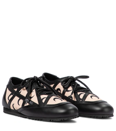 Jimmy Choo × MARINE SERRE x Marine Serre moiré ankle boots in black - Jimmy Choo