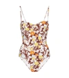TORY BURCH FLORAL SWIMSUIT,P00549268