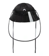 Marine Serre Moon Logo Embroidered Moiré Bell Hat In Black