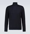 LORO PIANA HIGH-NECK WOOL-BLEND SWEATSHIRT,P00522617