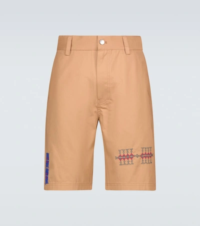 Adish Makhlut Cotton Chino Shorts In Camel